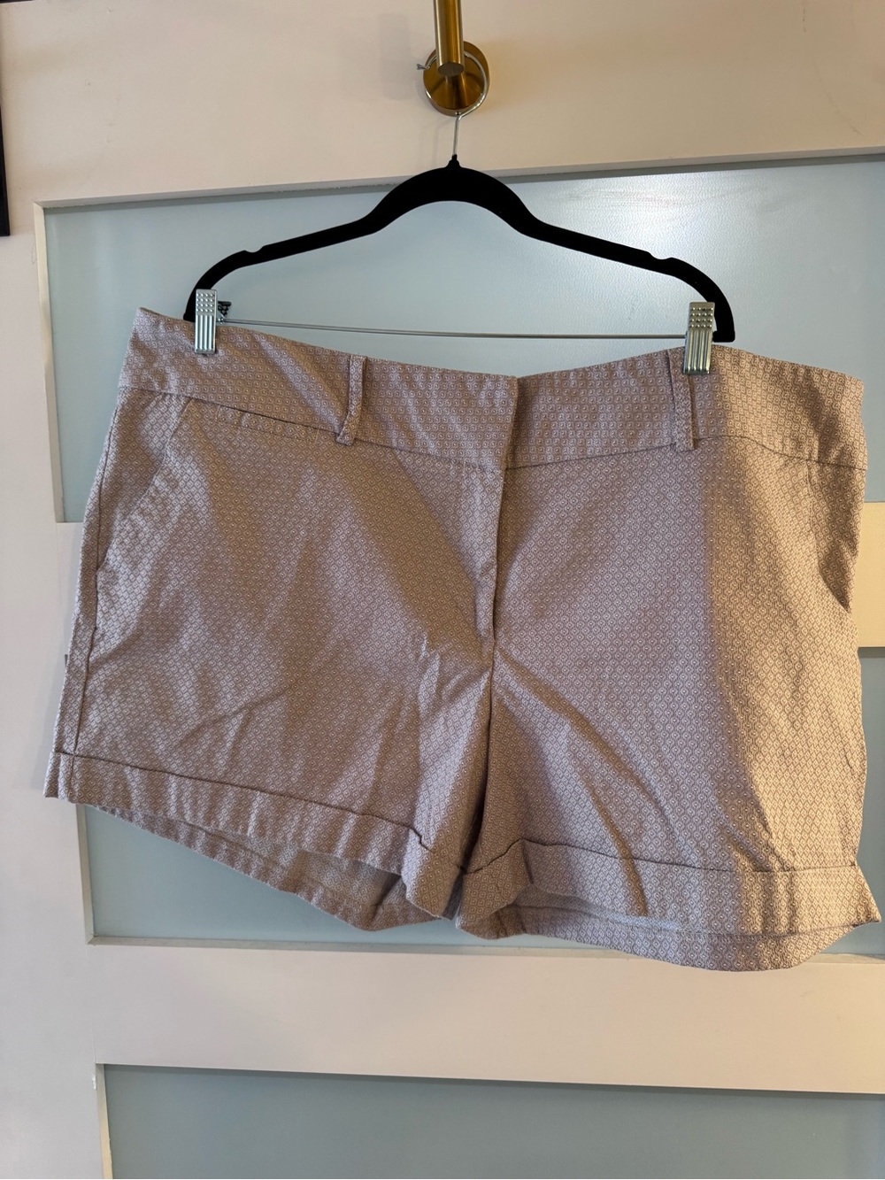 Plus Size Textured Chino Shorts Bundle in Light Taupe & Navy